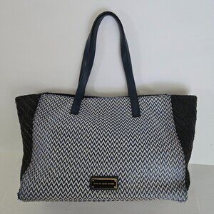 MARC BY MARC JACOBS Bag Raffia Tote Large Blue Black Vintage